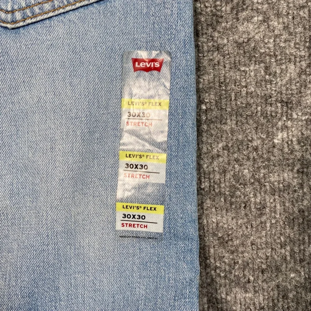 Levis 502 Regular Taper Mens Light Wash Flex Stretch Jeans 30x30 29507-1479